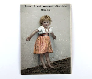 Victorian Trade Card Acorn Brand Wrapped Chocolate Creams - Picture 1 of 3