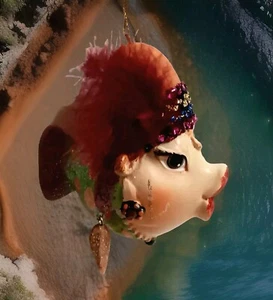 Cerchietto Katherines Collezione Baciare Pesce Viola Piuma Bling Mardigras - Foto 1 di 7