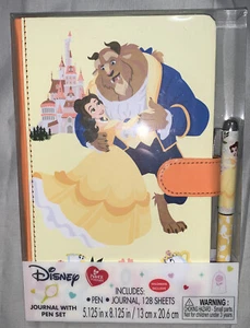 DISNEY BEAUTY AND THE BEAST JOURNAL WITH PEN SET 128 SHEETS NEW Gift - Picture 1 of 3