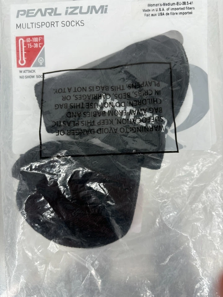 Calcetines Pearl Izumi Attack No Show para mujer M negros de secado rápido hechos en EE. UU. 14251704 Foto 1 de 4