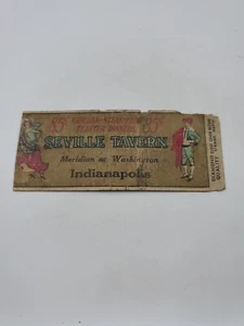Seville Tavern Indianapolis Indiana Full Cover Matchbook Cover - Picture 1 of 2