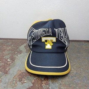 Cappello camionista vintage Georgia Tech Hornets 3 strisce snapback berretto a rete USA - Foto 1 di 11