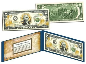 U.S. MARINES IWO JIMA LICENSED GOLD HOLOGRAM BILL! W/H PROTECTIVE FOLIO & COA - Picture 1 of 1