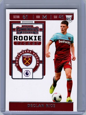 DECLAN RICE 2019-20 Panini Chronicles CONTENDERS ROOKIE TICKET RC West Ham RT-28 - Image 1 of 2