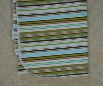 Manta bebé Child of Mine de Carter's a rayas franela recepción verde marrón azul Foto 1 de 4