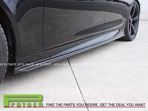 3D Carbon Fiber Side Skirts Add-On Lip Fits 2012-2016 BMW 5-Series M5 Only - Picture 1 of 2