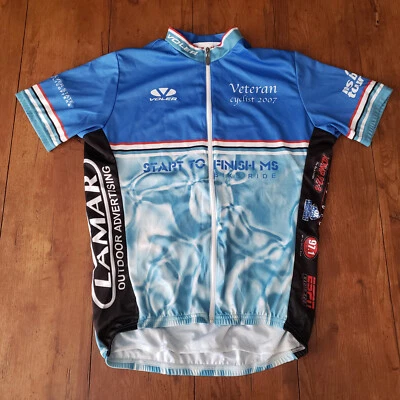 Voler Mens Large Cycling Jersey Start To Finish MS USA Made Full Zip - Image 1 of 4