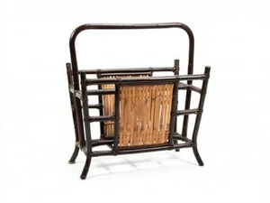 Vintage Mid Century Modern Bamboo Magazine Rack or Canterbury - Picture 1 of 5