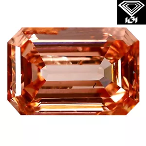 IGI zertifiziert Fancy Intense Pink CVD Diamant 1,00 ct Smaragdschliff (7 x 5 mm) VS2 - Bild 1 von 3