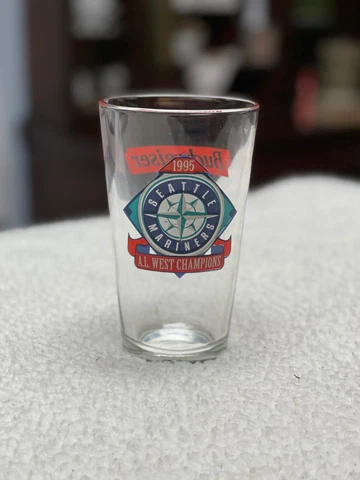 SEATTLE MARINERS BASEBALL 1995 A.L. West Champions BUDWEISER Beer Mug / Glass Cover