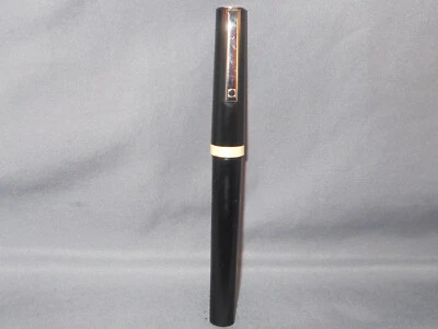 Caneta Osmiroid Vintage Preta com Acabamento Branco Squeeze Fill--B-4 Nova Na Caixa - Imagem 1 de 4