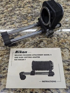 Nikon F Nippon Kogaku Bellows Focusing Attachment Model II w/original manual - Picture 1 of 11