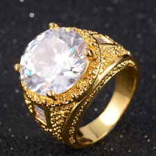 Size 7-10 Womens Mens Jewelry 18K Gold Filled Topaz Wedding Engagement Rings