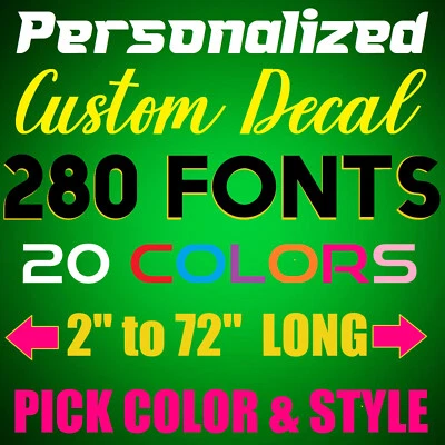 FC DECALS+ Custom Personalized Vinyl Lettering Name Decal Sticker Car Window Tumbler Flask