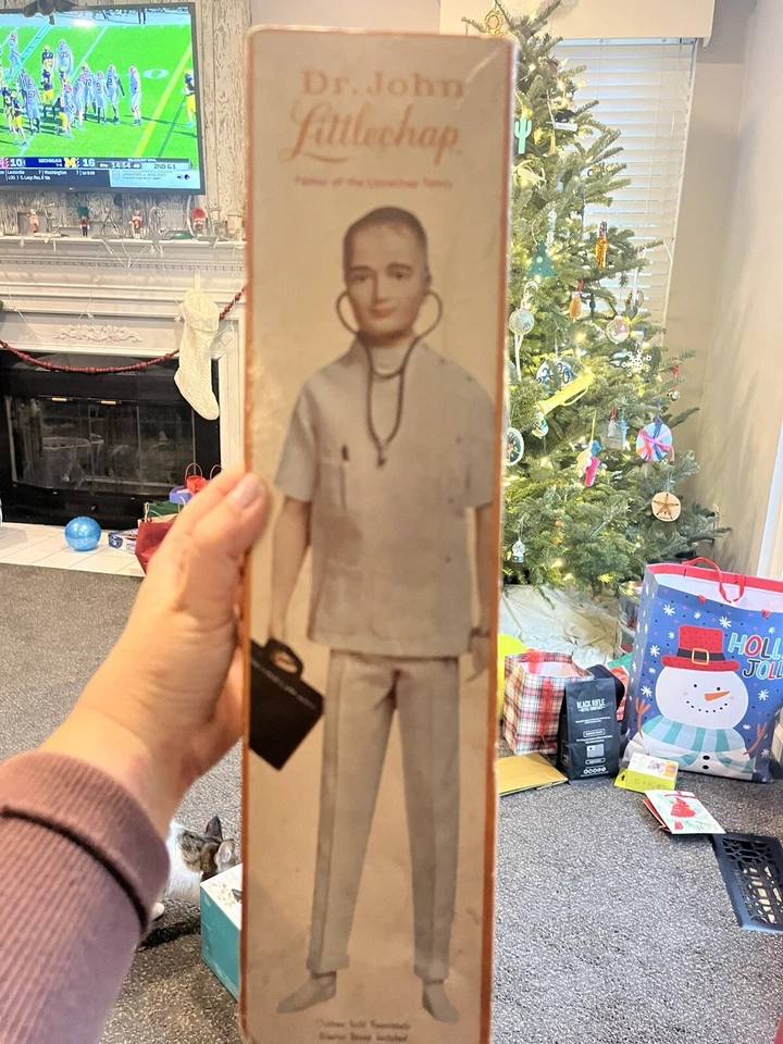 "Muñeca de vinilo 1963 Dr. John Littlechap 14 1/2"" en caja de Remco - sin ropa" Foto 1 de 4