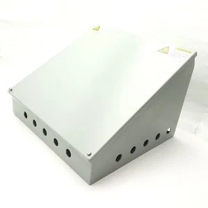 Hoffman C16C16 Sloped Top Steel Enclosure 16"H x 16"W x 11.09"D *20mm Holes* - Picture 1 of 9