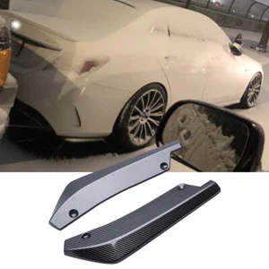 Carbon Fiber Rear Bumper Lip Diffuser Splitter Canard   For Mercedes C300 C200 - Picture 1 of 12