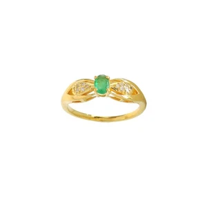 5x3 mm Natural emerald gemstone 925 sterling silver Ring, Emerald Wedding Ring - Picture 1 of 6