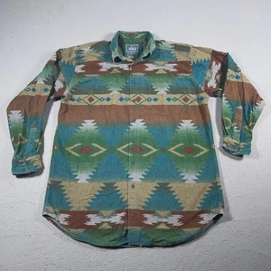 Camicia vintage Woolrich uomo grande sud-ovest azteca chemise pesante made in USA - Foto 1 di 7
