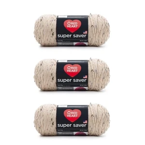 Red Heart Super Spargarn, 3er Pack, Buff Fleck 3 Stück - Bild 1 von 9