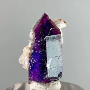 Stunning Rare Grape Jelly Brandberg Amethyst Crystal w Pearlescent Dolomite - Picture 1 of 9