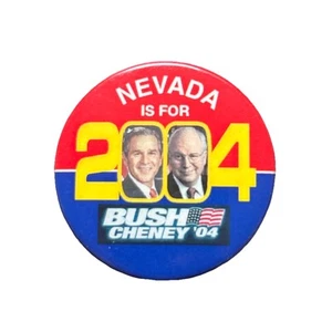 Prendedor George Bush 2004 para presidente Nevada 50 State 1,5" botón Dick Cheney - Imagen 1 de 2