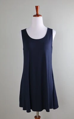 Cómoda camiseta sin mangas EE. UU. NUEVA CON ETIQUETAS $89 suave sin mangas esencial informal azul marino talla pequeña Foto 1 de 4