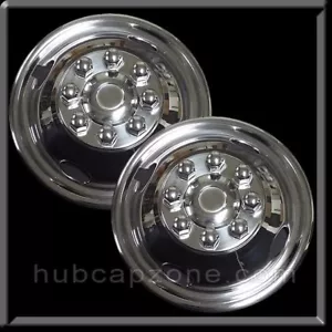 Pair Front 16" Wheel Simulators Wheel Liners 2010 2011 Ford Ambulance E350 E450 - Picture 1 of 3