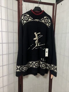 Vintage 90s Ralph Lauren 1X RLL Ski Hand Knit Sweater Fair Isle Chunky Logo - Bild 1 von 13