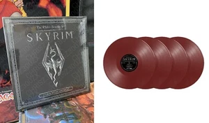 Skyrim Ultimate Edition Vinyl Record Soundtrack 4 LP Box Set Red Color OST VGM - Picture 1 of 3