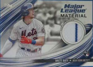 2023 Topps Serie 2 Major League Materials MLM-BBA Brett Baty Mets RC - Foto 1 di 1