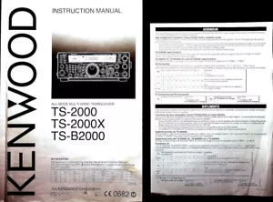 KENWOOD TS-2000 / TS-2000X TRANSCEIVER ORIGINAL INSTRUCTION MANUAL + ADDENDUM - Picture 1 of 1