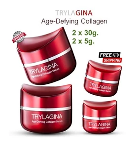 2x +2 Boxes Trylagina Age-Defying Collagen Serum 12X Moisturizing Anti-Aging 30g - Picture 1 of 13