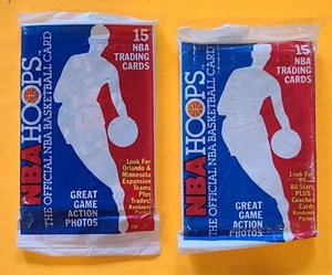 1989 NBA HOOPS SERIES 1 (2X) VERSIEGELTE PACKUNGEN CHANCE FÜR MJ UND (DAVID ROBINSON RC) - Bild 1 von 2