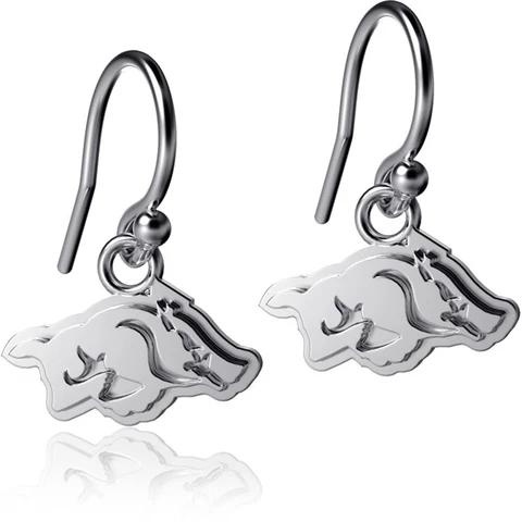 Dayna Designs Arkansas Razorbacks Silver Dangle Earrings Cover