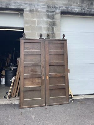 "M 24 pares de puertas de bolsillo antiguas de roble 61,75"" x 84,25 x 2,25""" Foto 1 de 4