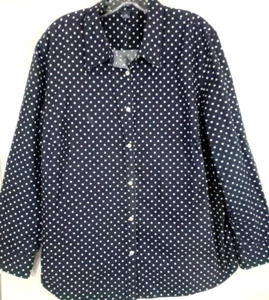 Chaps Ralph Lauren - Damen Langarm Hemd/Bluse mit Knopfleiste - 2X XXL - Polka Dots - Bild 1 von 9