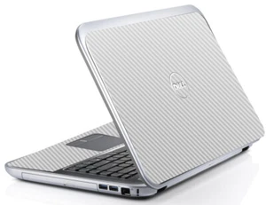 Decalcomania protezione pelle laptop fibra di carbonio LidStyles Dell Inspiron 15R - Foto 1 di 8