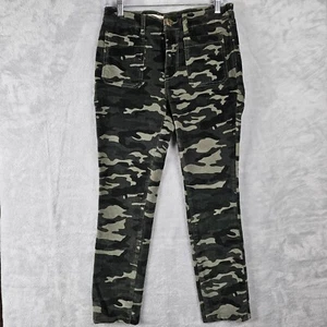 Anthropologie Pilcro High Rise Skinny Camouflage Damenhose Größe 28 Samt - Bild 1 von 13