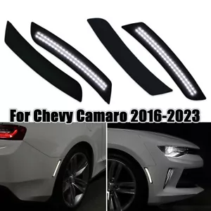 For Chevy Camaro 2016 - 2023 Smoked Lens LED Side Marker Lights indicator Lamp - Picture 1 of 43