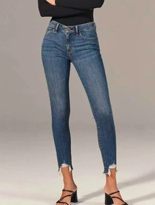 Y2K Abercrombie & Fitch Torn Hem SIMONE HIGH RISE ANKLE Skinny Jeans 27 4 - Bild 1 von 5