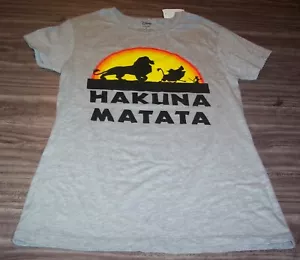 WOMEN'S TEEN Walt Disney THE LION KING Hakuna Matata T-shirt LARGE NEW w/ TAG - Picture 1 of 3