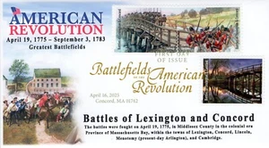 25-142, 2025, Campi di battaglia della rivoluzione americana, timbro postale digitale a colori, F - Foto 1 di 1