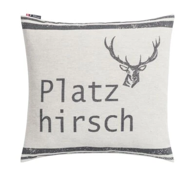 David Fussenegger Kissenhülle Porto 'Platzhirsch' 50 x 50 cm Rohweiß - 8300/60 - Bild 1 von 4