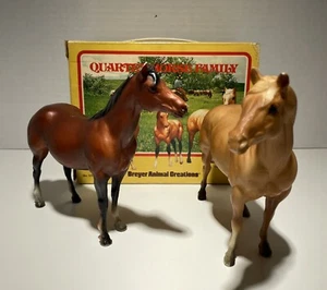 Breyer Classic Quarter Horse Family with box 3045 Retired Vintage Missing Foal - Picture 1 of 18