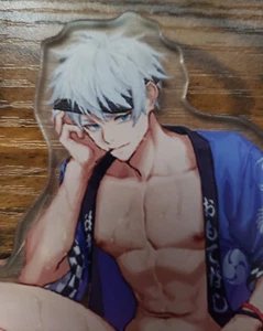 Jujutsu Kaisen Gojo Satoru Fan Service Onsen Theme Acrylic Anime Stand 5" - Picture 1 of 6