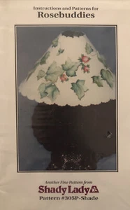 Paquete de patrón de pintura artesanal vintage: pantalla de lámpara Rosebuddies de la dama sombreada - Imagen 1 de 4