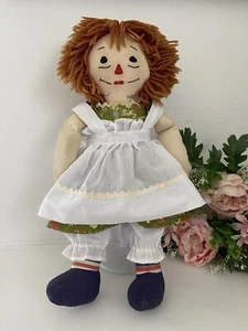 Vintage 1970s Raggedy Ann Doll Handmade 18” I Love You Heart Yarn Hair Dressed - Picture 1 of 24
