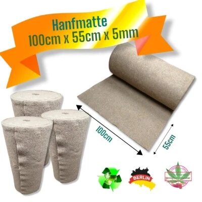 ZUGESCHNITTEN DURCH TIERBEDARF JEMIKE® Hanfmatte, Bunny Pad, Einstreu 100cm x 55cm x 5mm für Kaninchen, Nagerstreu, Bio