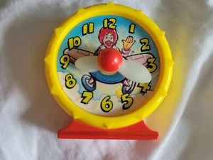Vintage 1989 Happy Meal Toy Ronald McDonald Clock Airplane - Picture 1 of 2